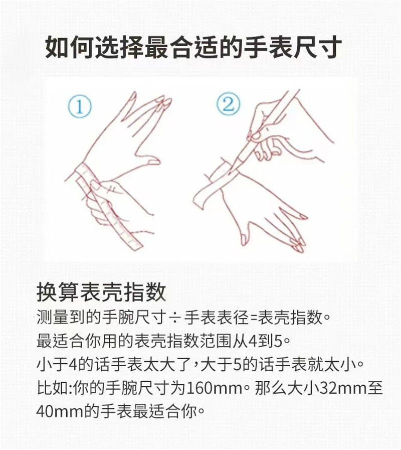 怎么样知道自己的腕周，戴多大的手表合适呢？